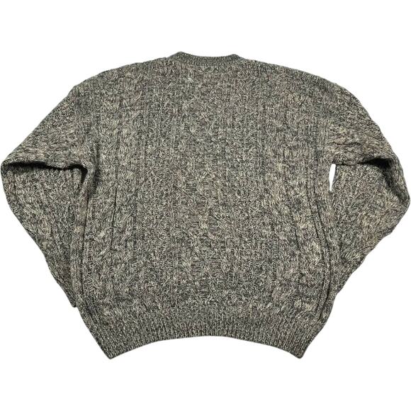 Vintage 90s Structure Women's Gray Crewneck Sweater Cable Knit Chunky - Large - Picture 7 of 7